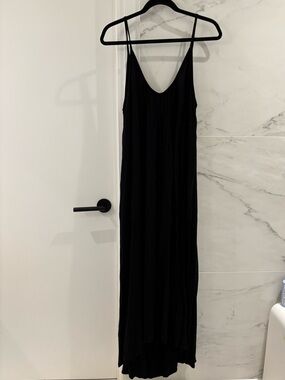 Black Maxi Dress with Spaghetti Straps - Mikoh